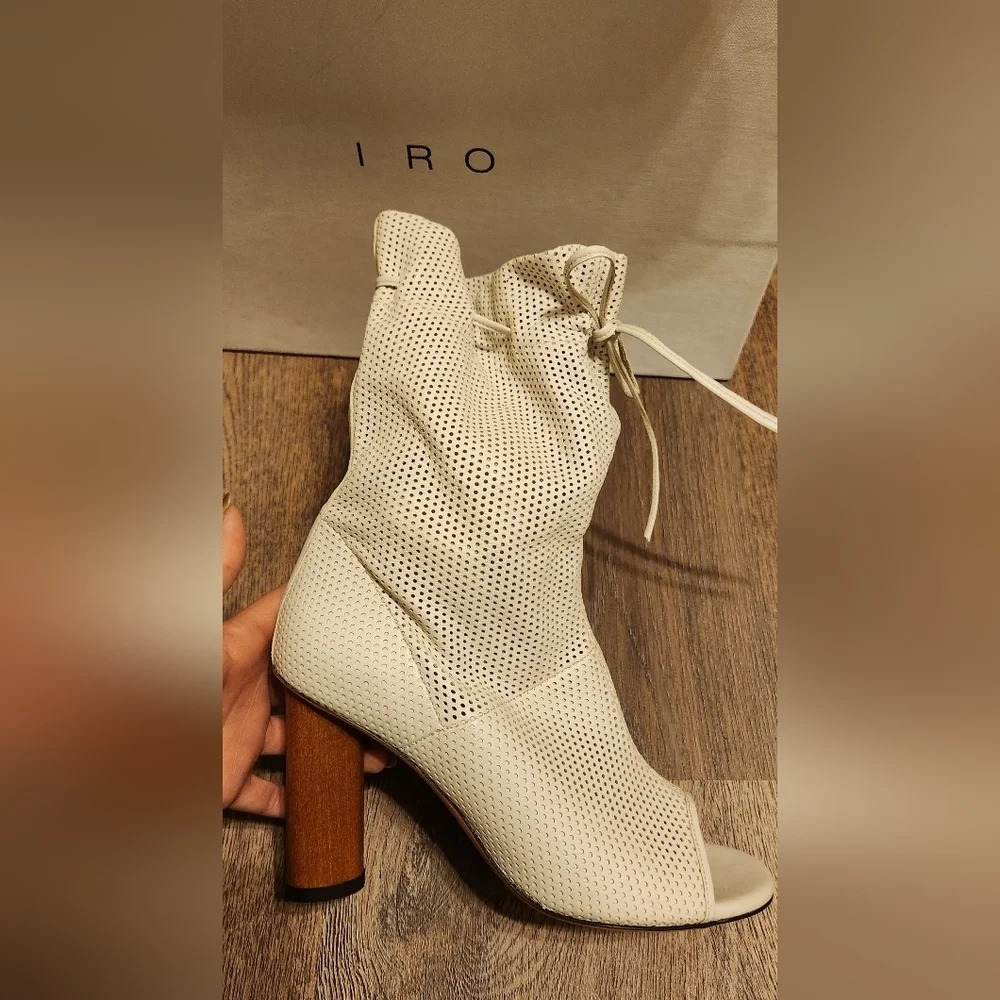 IRO Dairel perforated leather ankle boots